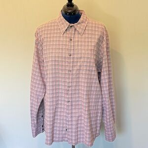 Carbon 2 Cobalt Men's Windowpane print Dress shirt -XL